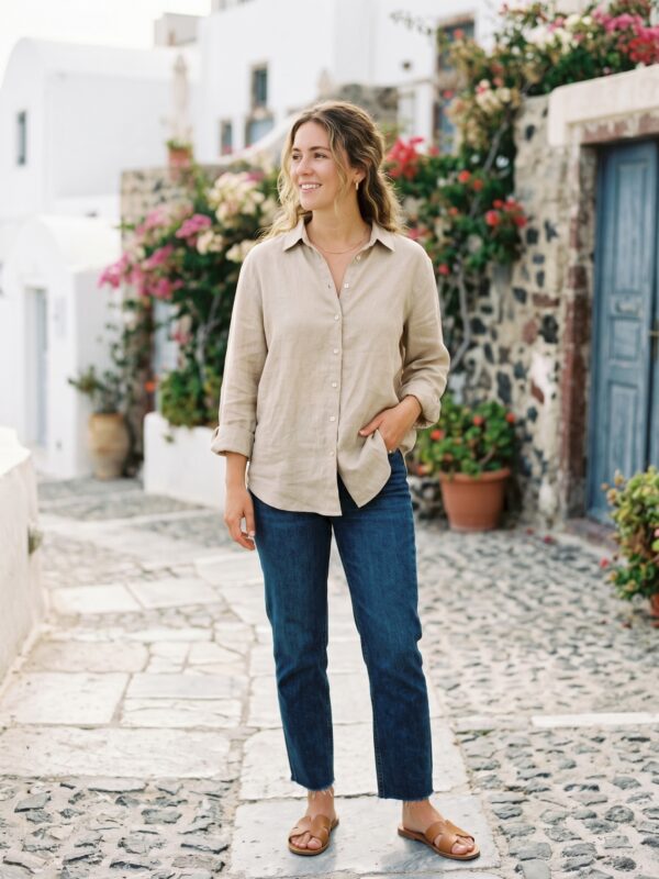 The Linen Shirt — Sand