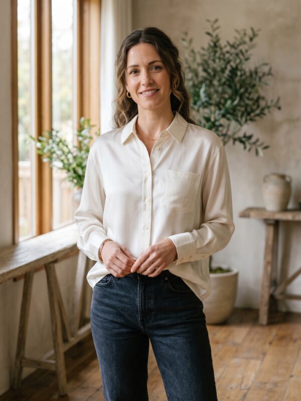 The Silk Shirt — Ivory
