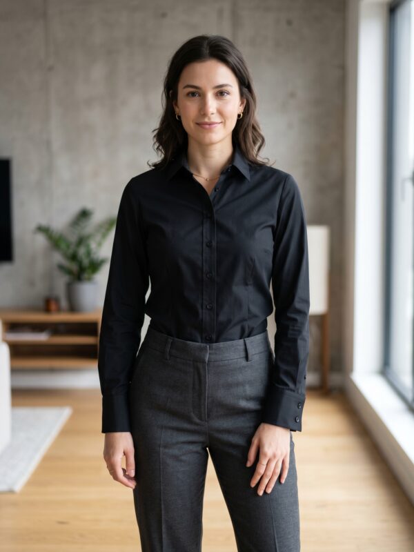 The Poplin Shirt — Black