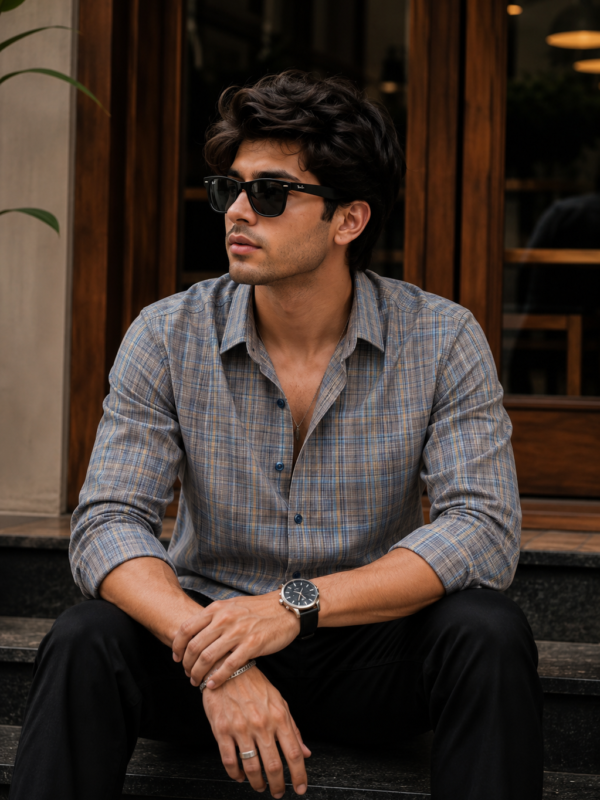 100% Cotton Relaxed fit Check Shirt