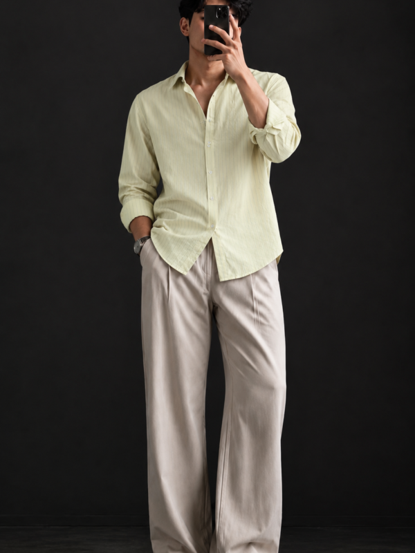 A Light Yellow Shade Stripe shirt